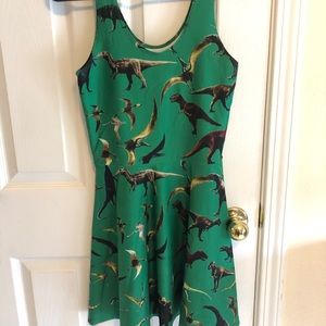 Green dinosaur dress